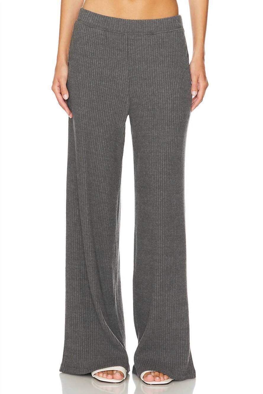 NEW VELVET BY GRAHAM & SPENCER colleen ribbed pant in charcoal